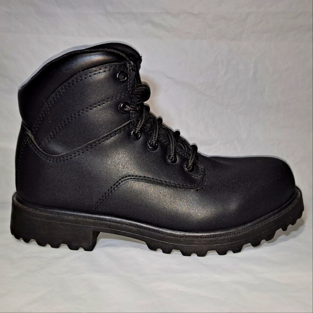 Brahma Work Boots Men's 7W Black Slip-Resistant & Oil-Resistant Lace-up 6" High